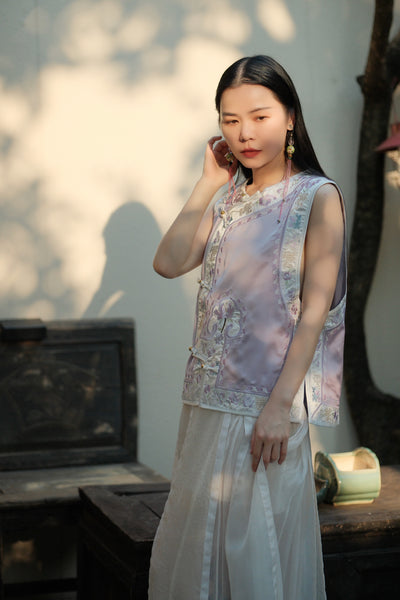 Pale Purple New Chinese Vest