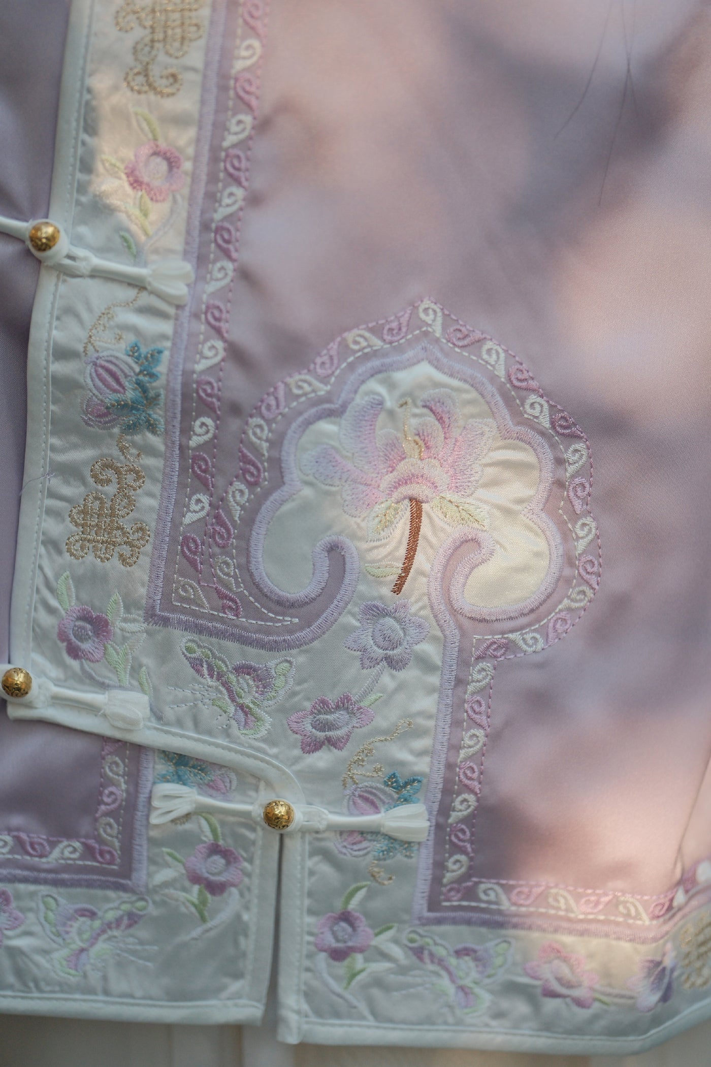 Pale Purple New Chinese Vest