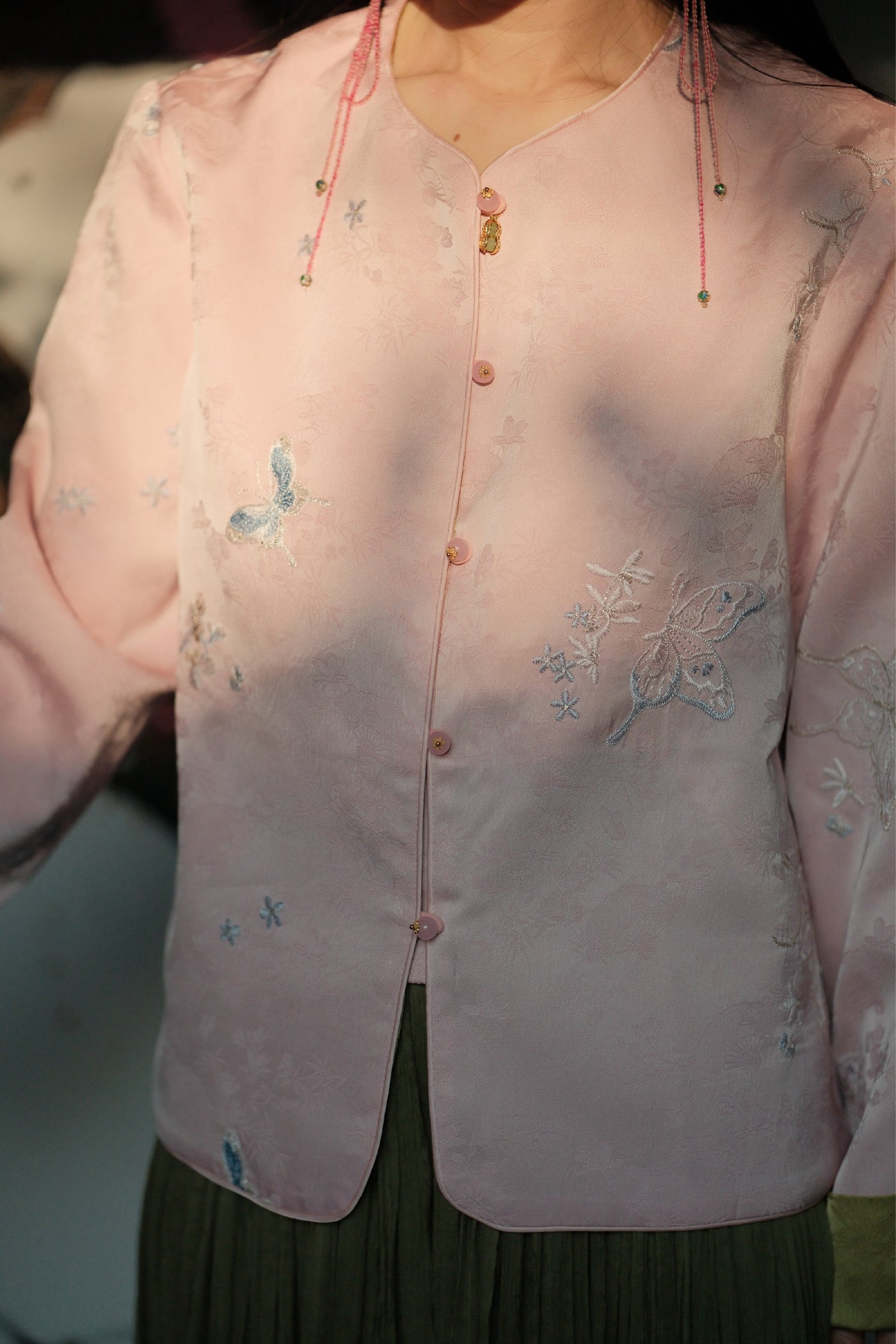 Pink New Chinese-Style Top