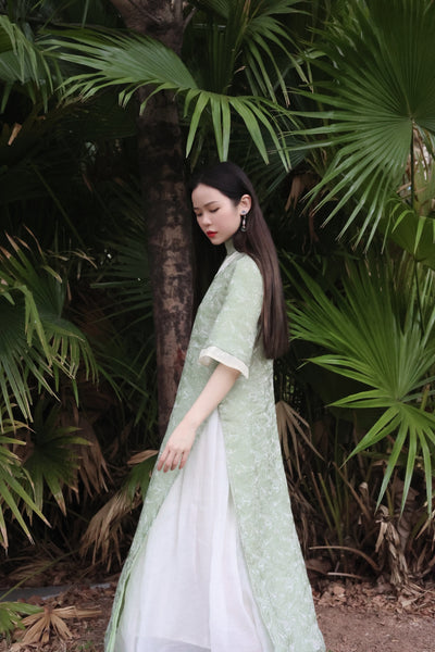 Silk cotton robe