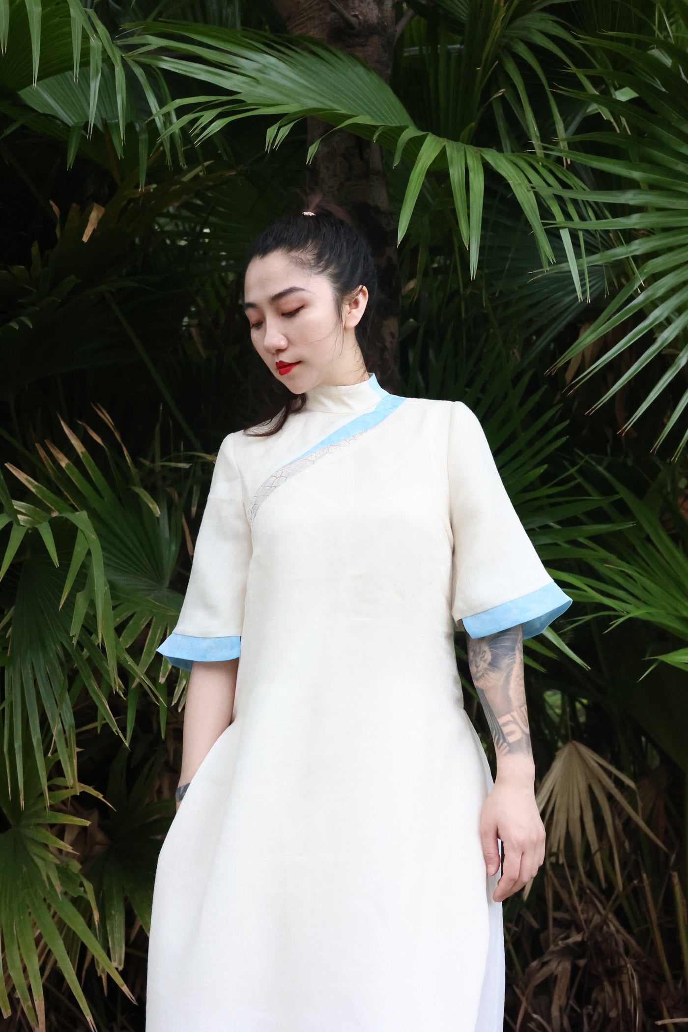Silk cotton robe