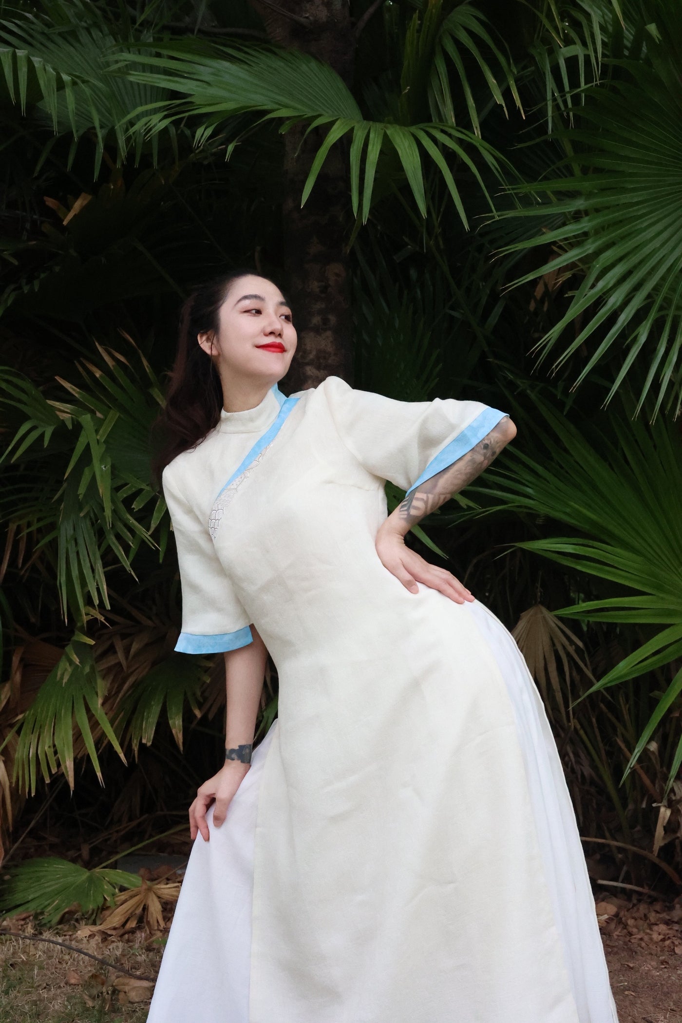 Silk cotton robe