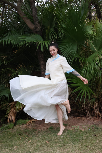 Silk cotton robe