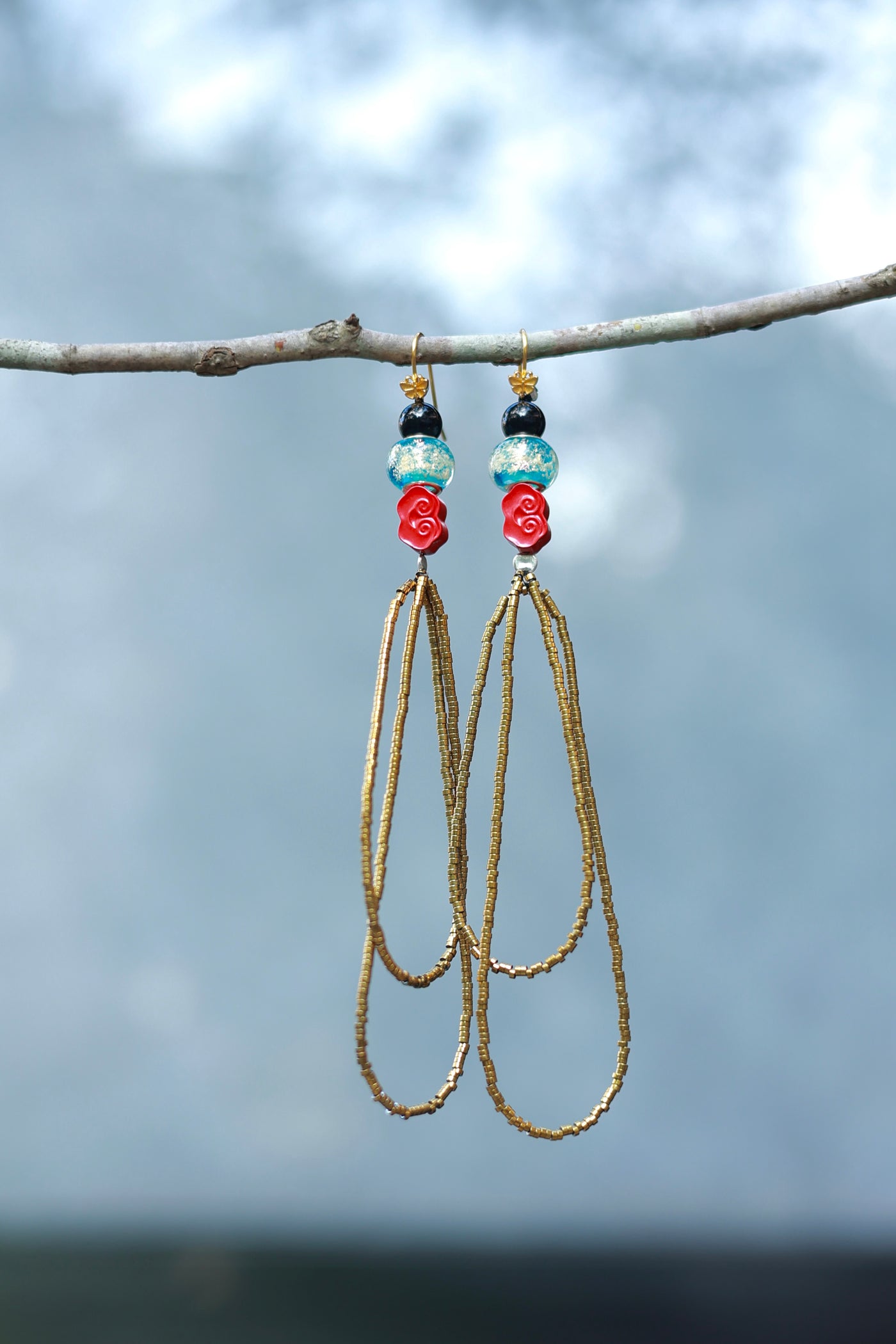 Cinnabar Eye-Clinching Earrings
