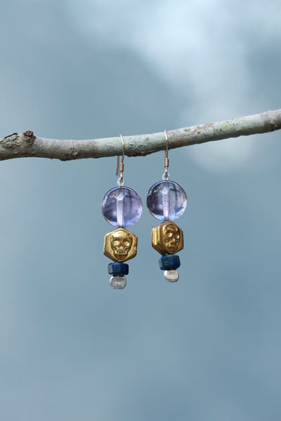 Amethyst Prism Earrings
