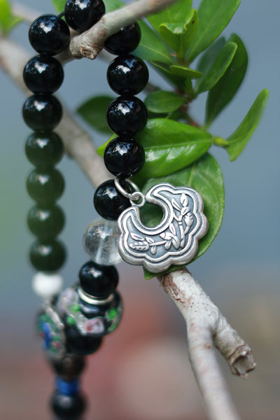Obsidian Silver Bracelet