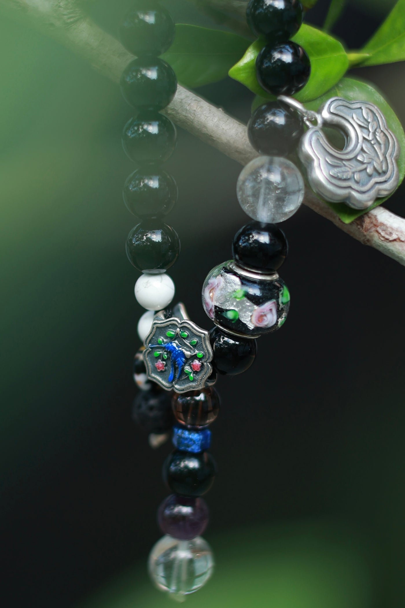 Obsidian Silver Bracelet
