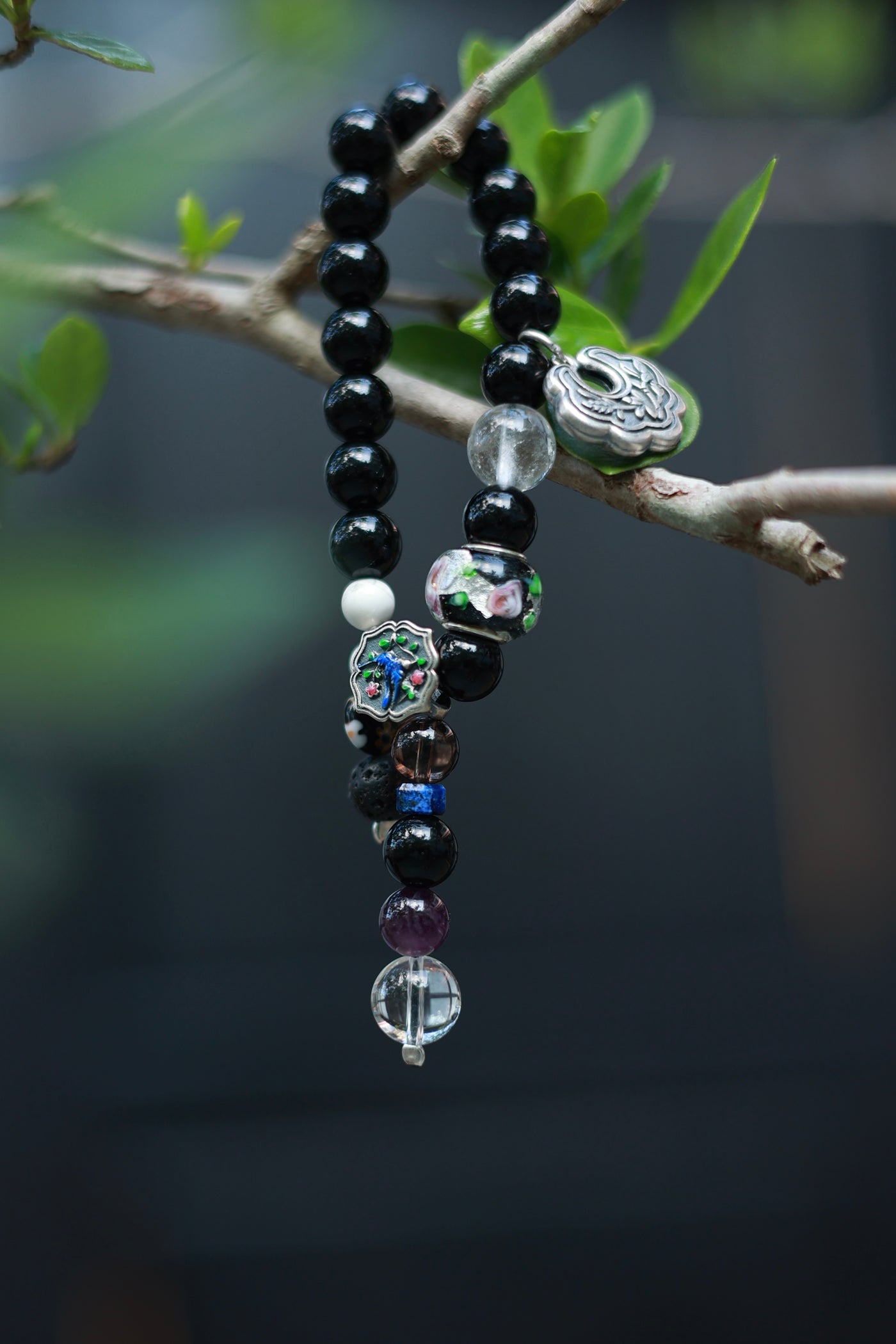 Obsidian Silver Bracelet