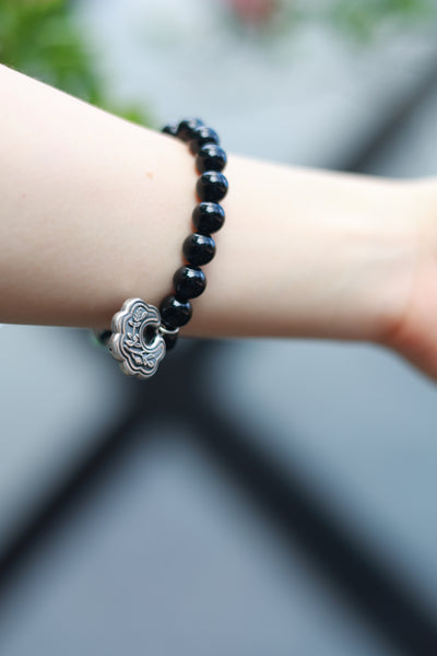 Obsidian Silver Bracelet