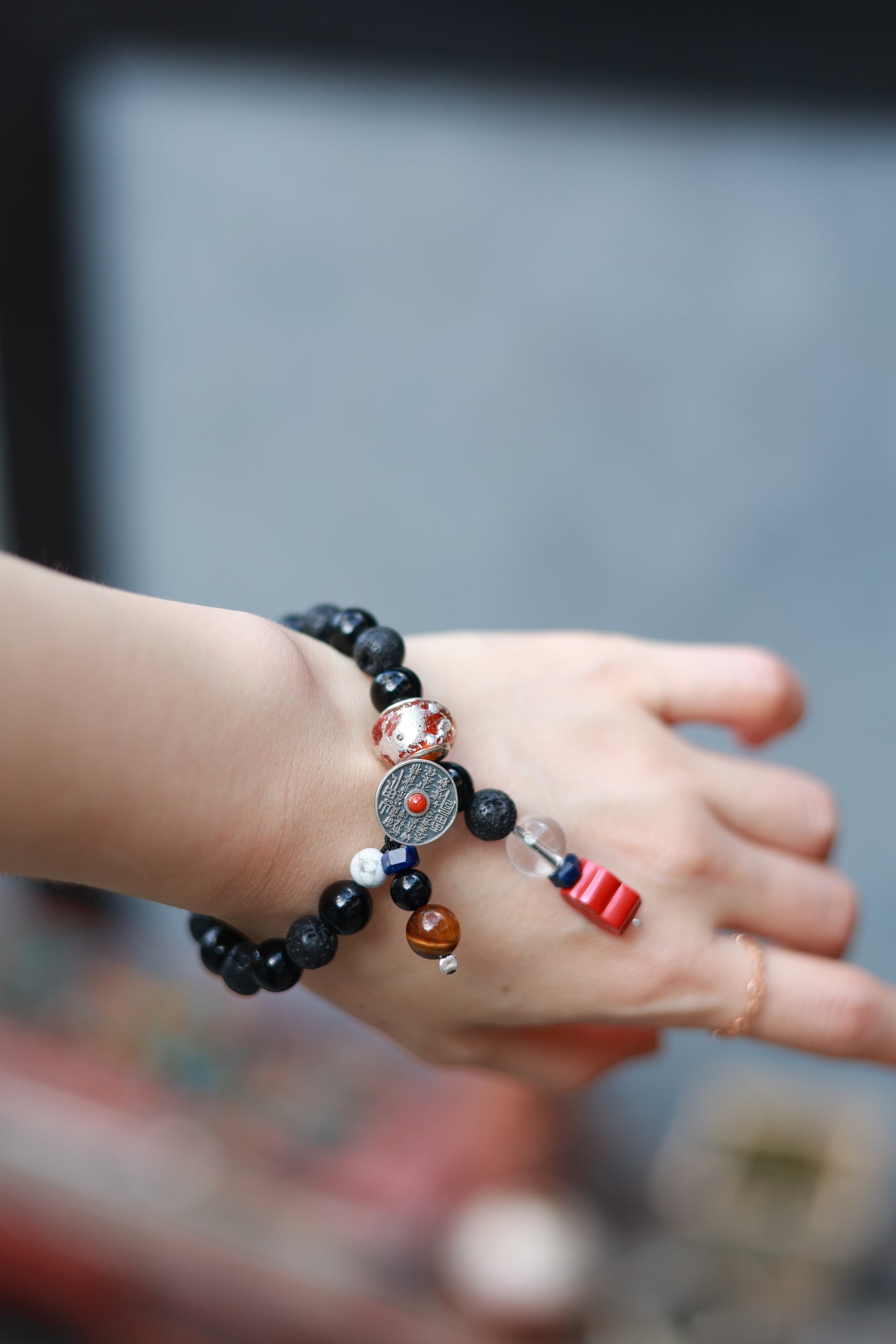 Obsidian Volcanic Stone Bracelet