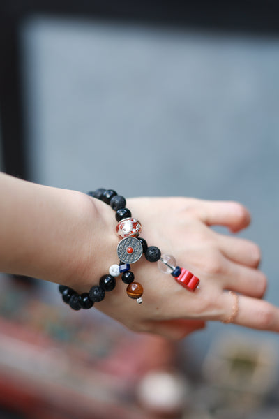Obsidian Volcanic Stone Bracelet