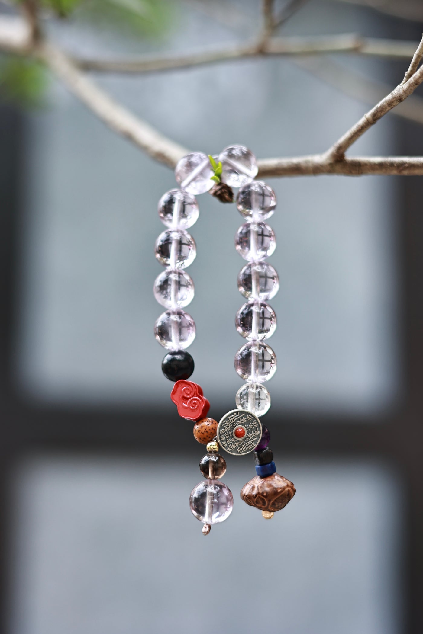 Amethyst silver bracelet