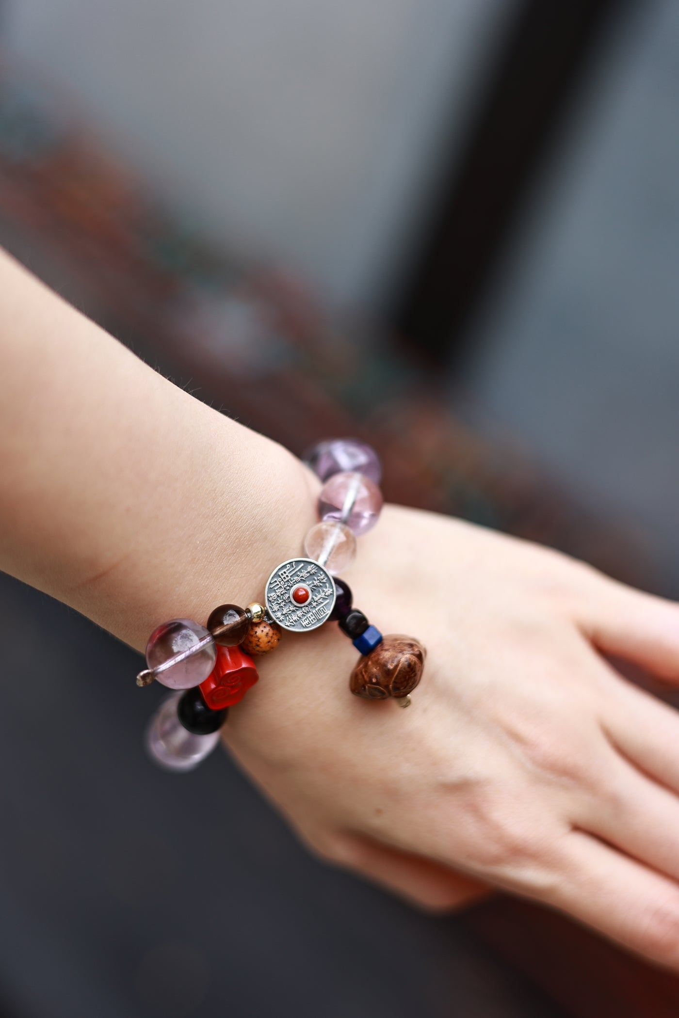 Amethyst silver bracelet