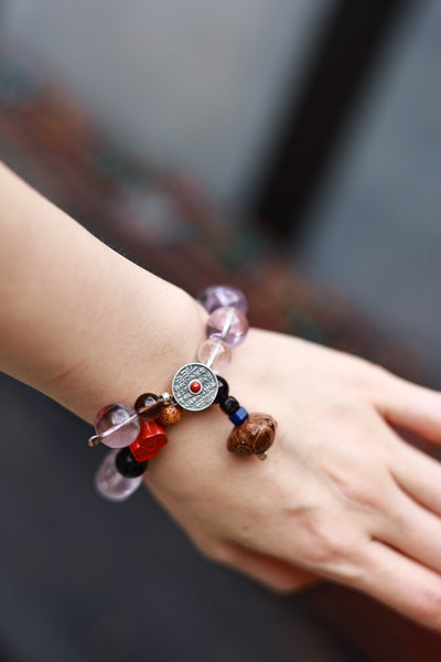 Amethyst silver bracelet