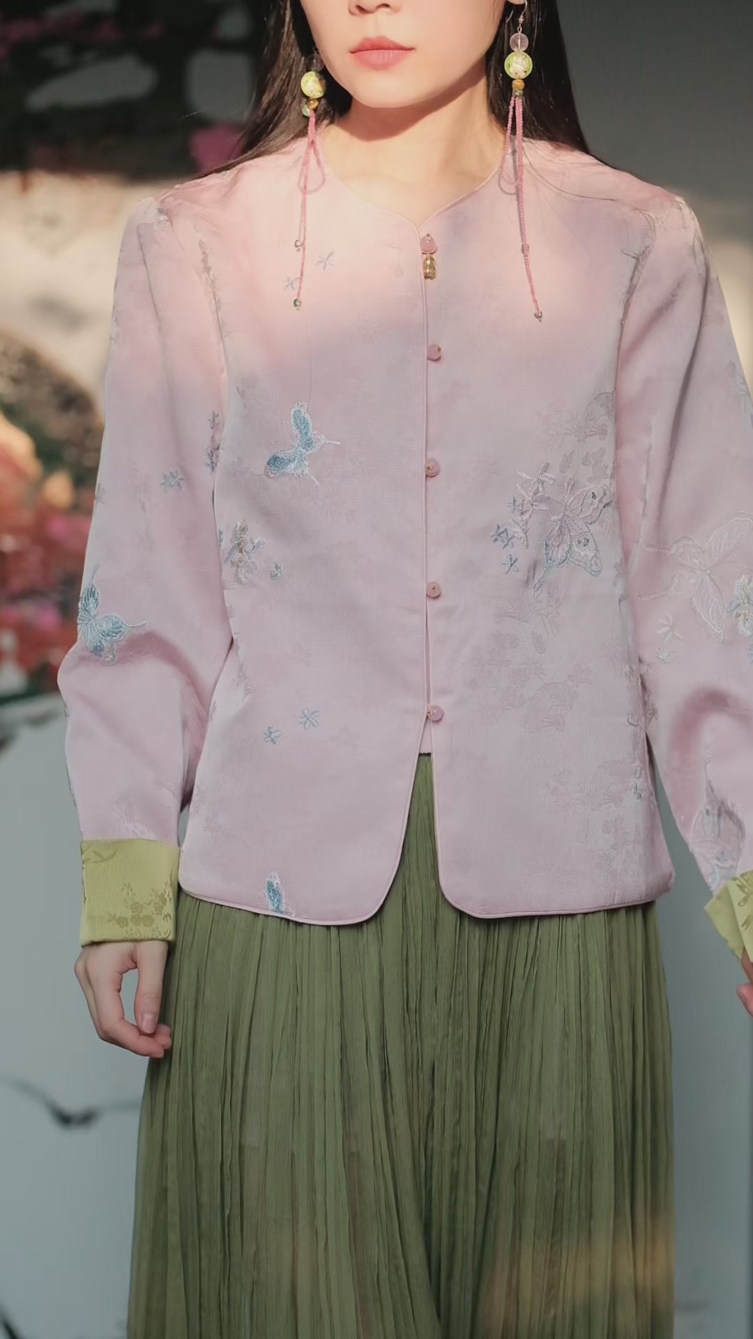 Pink New Chinese-Style Top
