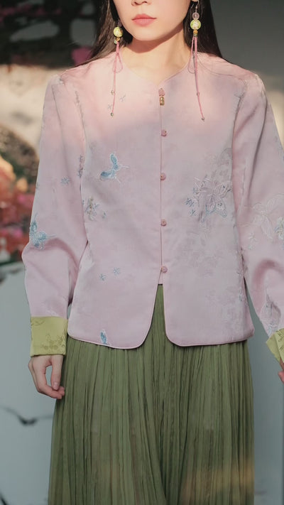 Pink New Chinese-Style Top