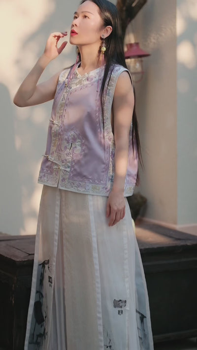 Pale Purple New Chinese Vest
